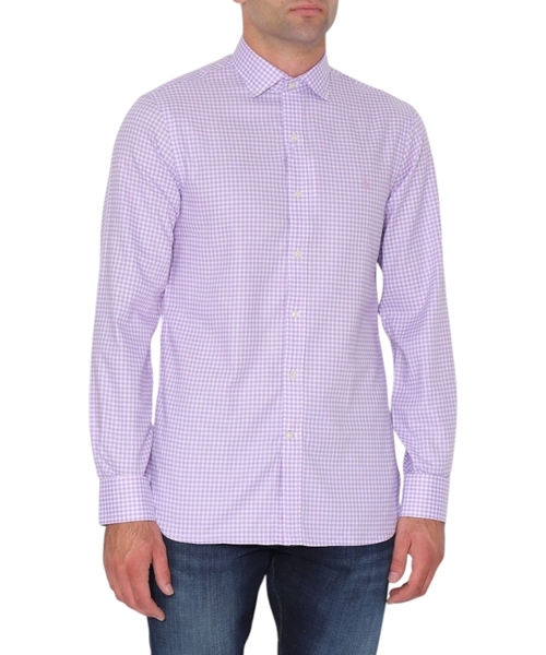 Рубашка прямого кроя в клетку