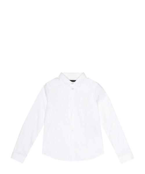 Cotton shirt with logo embroidery