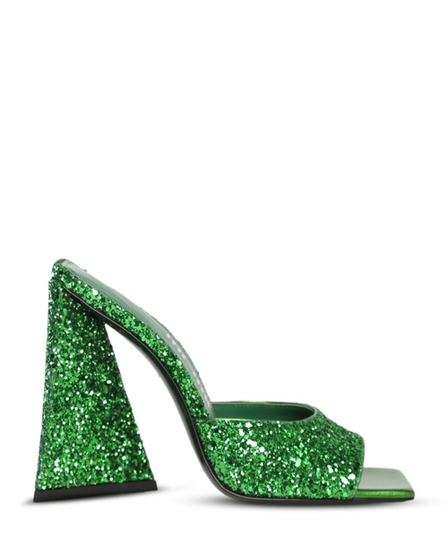 Мюли Devon из кожи с блестками