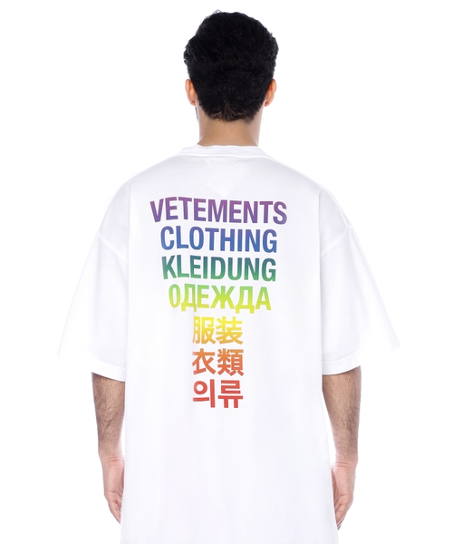 VETEMENTS logo printed oversize shirts 白 VETEMENTS logo printed oversize shirts 白