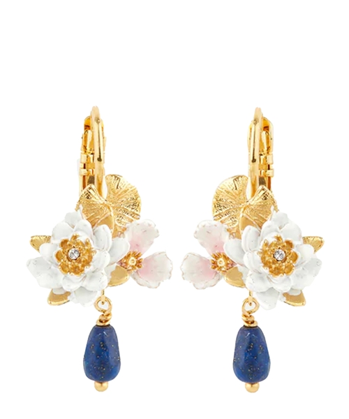 Zanbaq və lapis lazuli ilə sırğalar