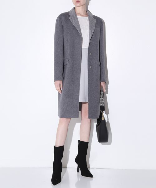 Knee length wool hotsell blend coat