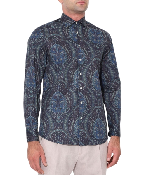 Paisley print cotton shirt