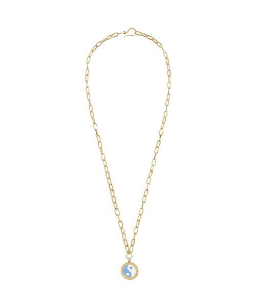 Ожерелье Gold Blue Yin Yang