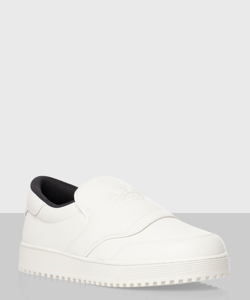 Embossed-logo slip-on sneakers