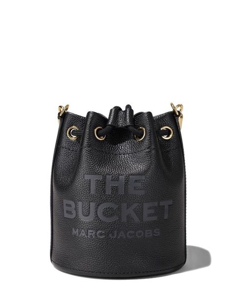 Leather bucket bag