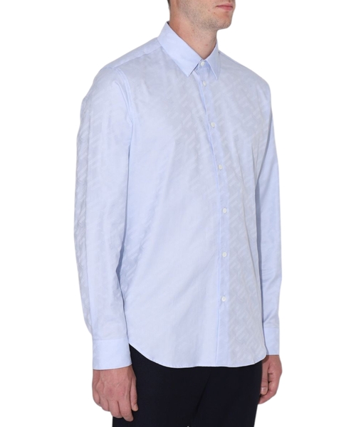 Straight fit logo detailed long sleeve shirt