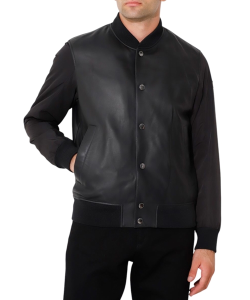 Long sleeve suede jacket with zip fastening | Emporium