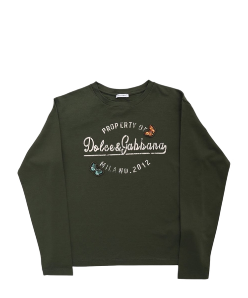 Printli uzunqol pambıq t-shirt