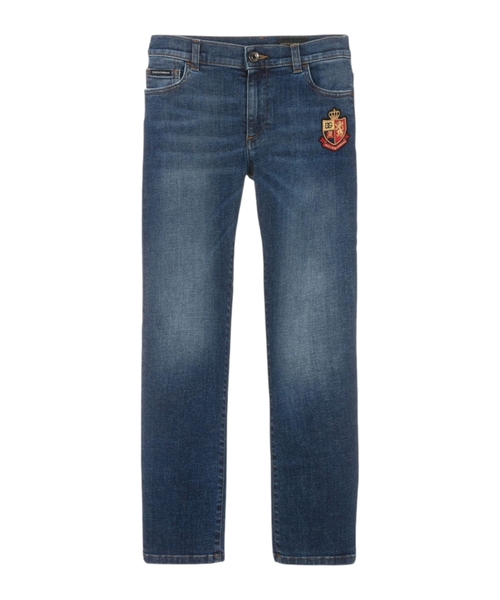 Logo detail slim fit jeans