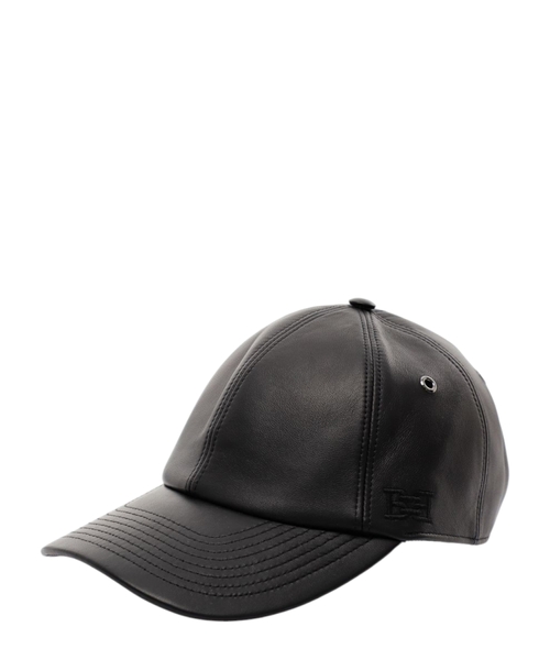 Loqo detallı dəri kepka