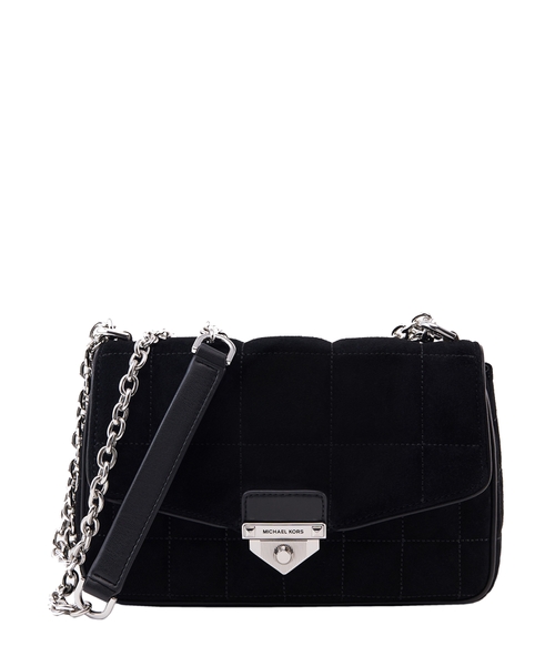 SoHo large quilted suede shoulder bag