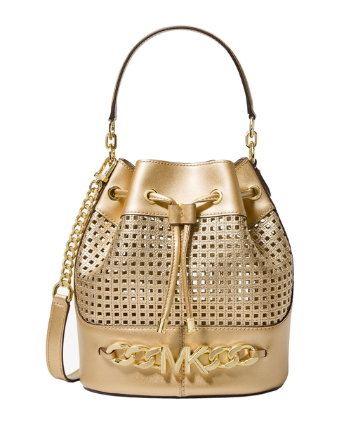 Devon leather bucket bag