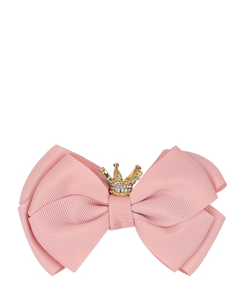 Бант для волос с лентой в крупный рубчик