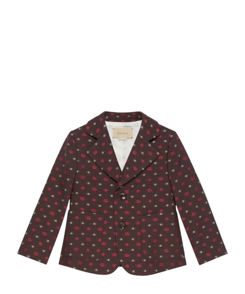 Logo printed pocket details blazer