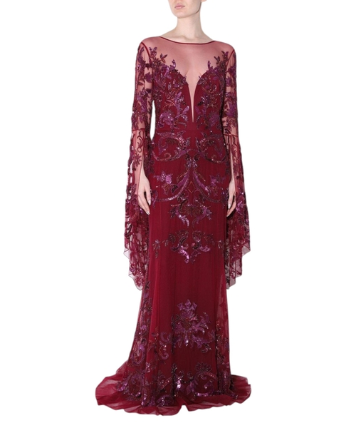 Maxi gown embellished with beads