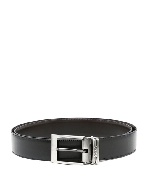 Gümüş detallı dəri kəmər