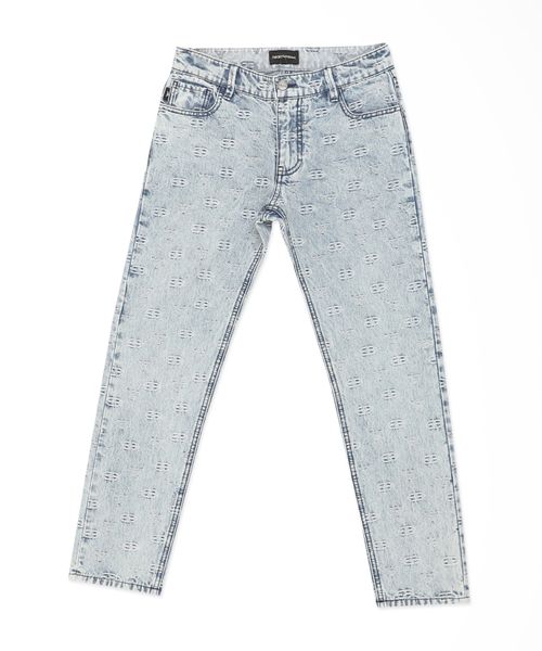 Джинсы с вышивкой логотипа