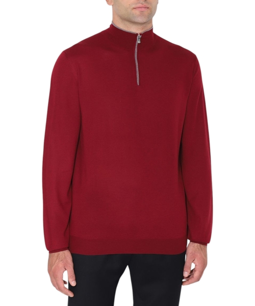 Zip fastening collar sweater