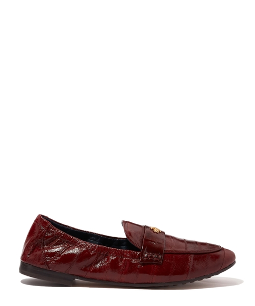 Logo detail leather loafers