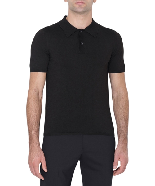 Leather tab pocket polo | Emporium