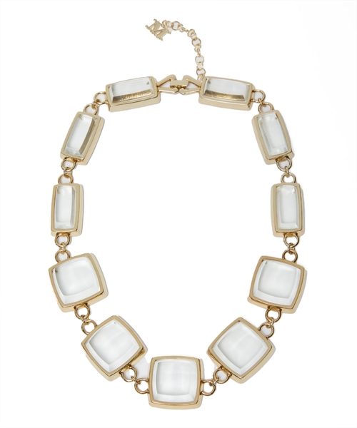 Колье с квадратными кристаллами