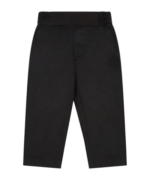 Хлопковые брюки с деталью в виде логотипа