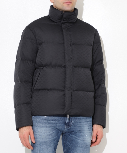 Long sleeve quilted jacket with high neck