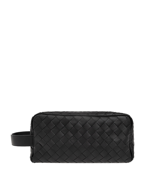 Leather Intrecciato clutch bag