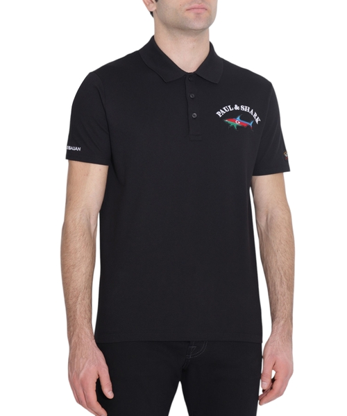 Поло с воротником на трёх пуговицах