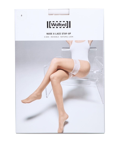 Nude 8 Lace stay up high socks