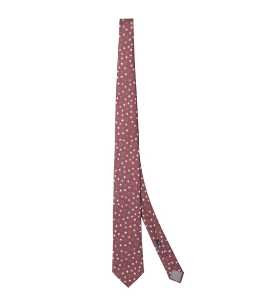 Patterned silk tie