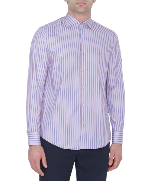 Zolaqlı printli köynək