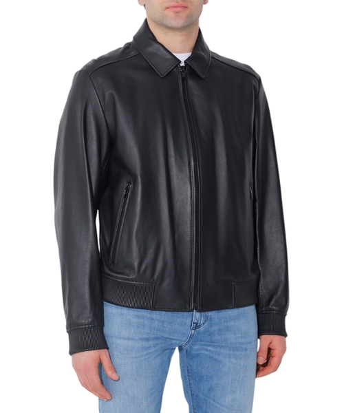 Long sleeve leather jacket