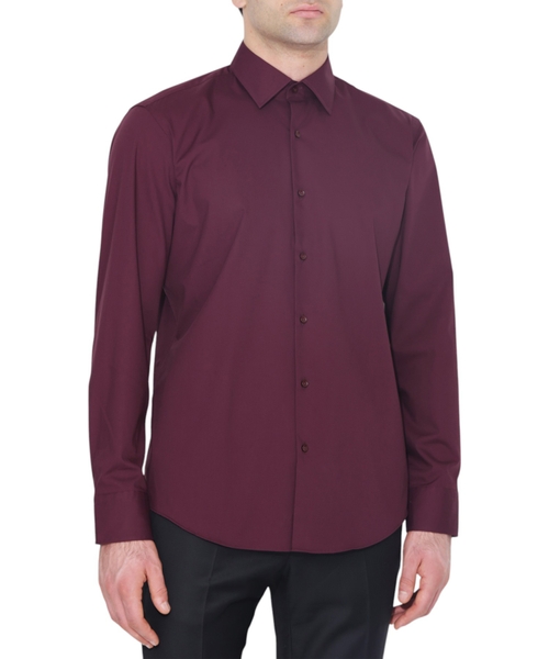 Long sleeve straight fit shirt