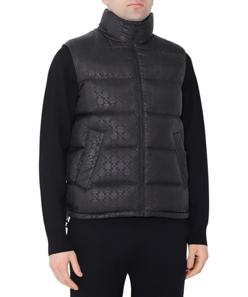 Sleeveless jacket with graphic print