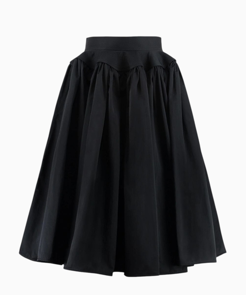 Pleated midi skirt