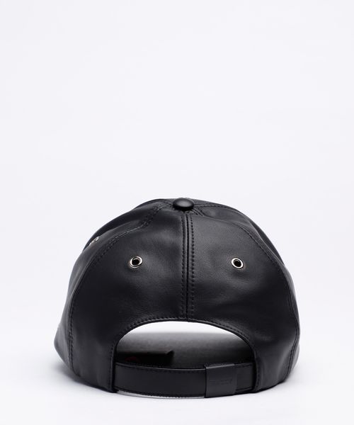 Logo detailed leather cap | Emporium