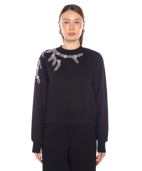 Crystal embellished sweatshirt