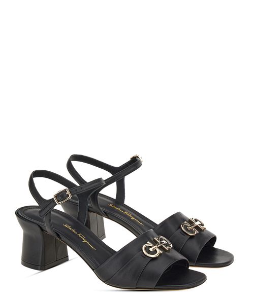 55 mm dəri Gancini detallı sandalet