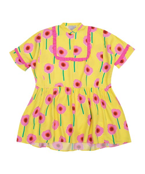 Flower embroidery dress