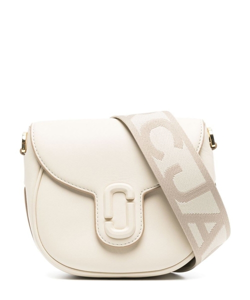Logo detail leather shoulder bag