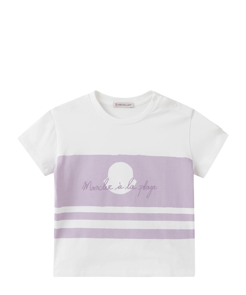 Zolaqlı printli t-shirt