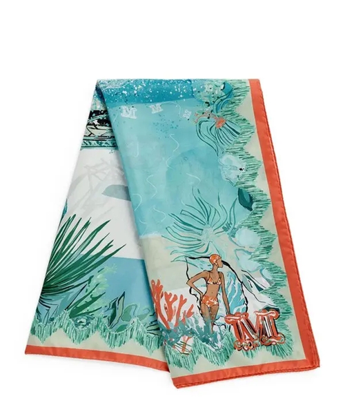 Riviera printli ipək şərf