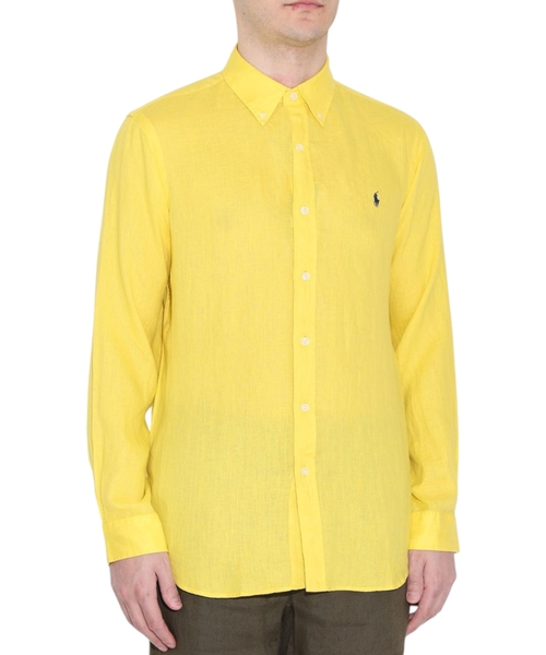 Льняная рубашка прямого кроя