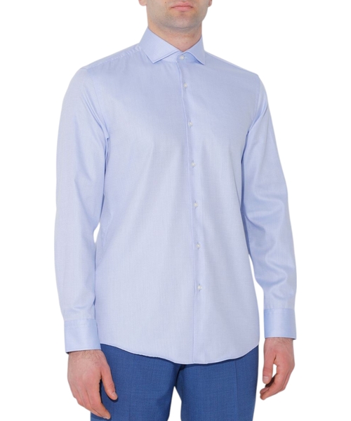 Straight fit shirt with long sleeves