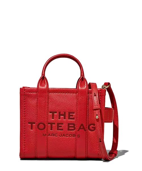 Logo leather tote bag
