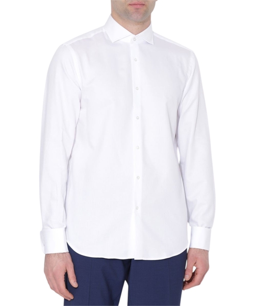 Straight fit shirt with long sleeves