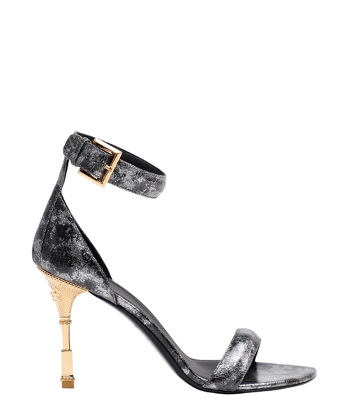 Metalik effektli dəri səndəl