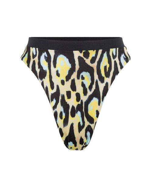 High waist printed bikini bottom